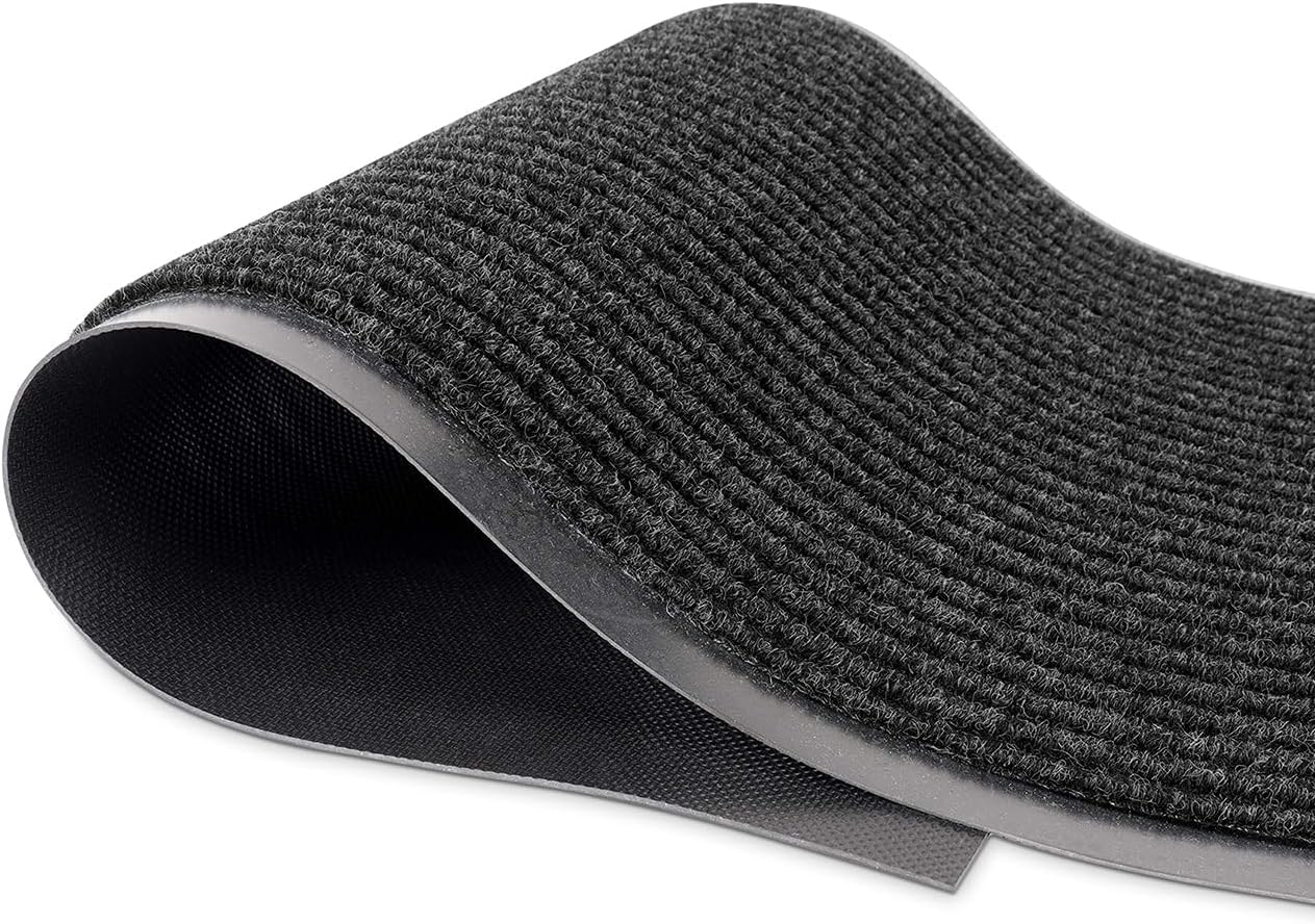 MaxMat® Extra Large Commercial Floor Mat, 3 x 5 Feet Heavy Duty, Waterproof, Low-Profile, Easy to Clean, Rubber Entry Mat (RIB0035BL, Black)