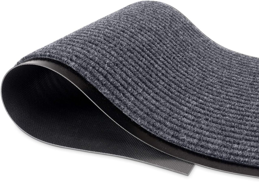 MaxMat® Extra Large Commercial Floor Mat, 3 x 5 Feet Heavy Duty, Waterproof, Low-Profile, Easy to Clean, Rubber Entry Mat (RIB0035BL, Black)